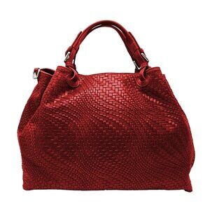 Braided Leather Tote/Shoulder Handbag